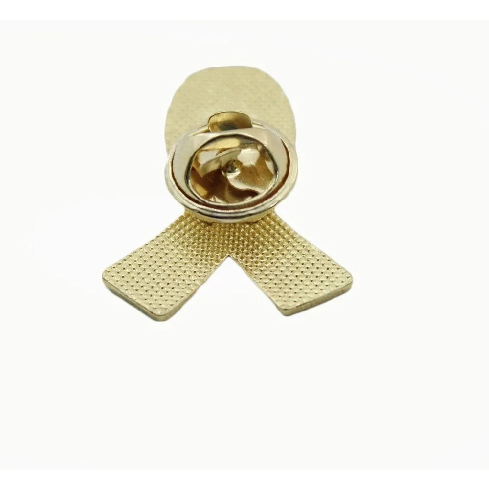 250 pcs Pink Ribbon Breast Cancer Awareness Enamel Lapel Pin‎ Gold Tone